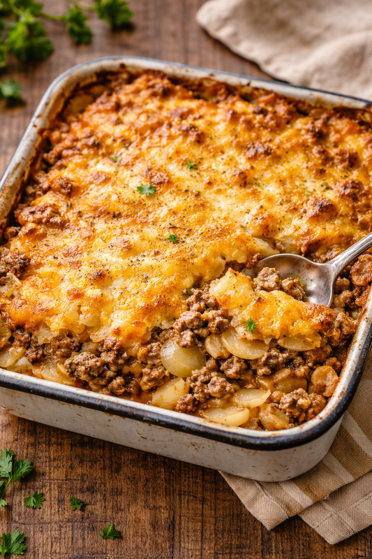 Cheesy Ranch Ground Beef & Potato Casserole